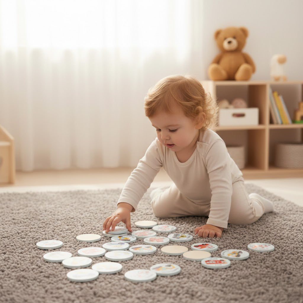 Wooden Traffic Memory & Matching Game