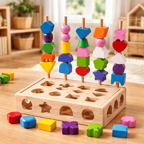 5-in-1 Wooden Sensory Intelligence Box