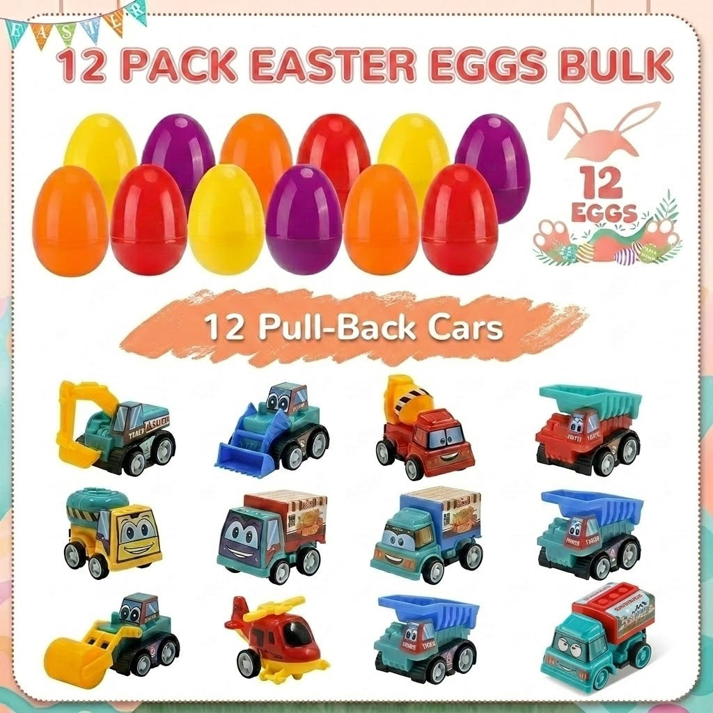 12 Pcs Prefilled Easter Eggs | Share the Joy: Perfect for Family Easter Hunts.