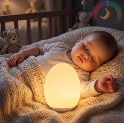 Portable Egg Shape Night Light with 7 RGB Colors | Stepless Dimming & Touch Control