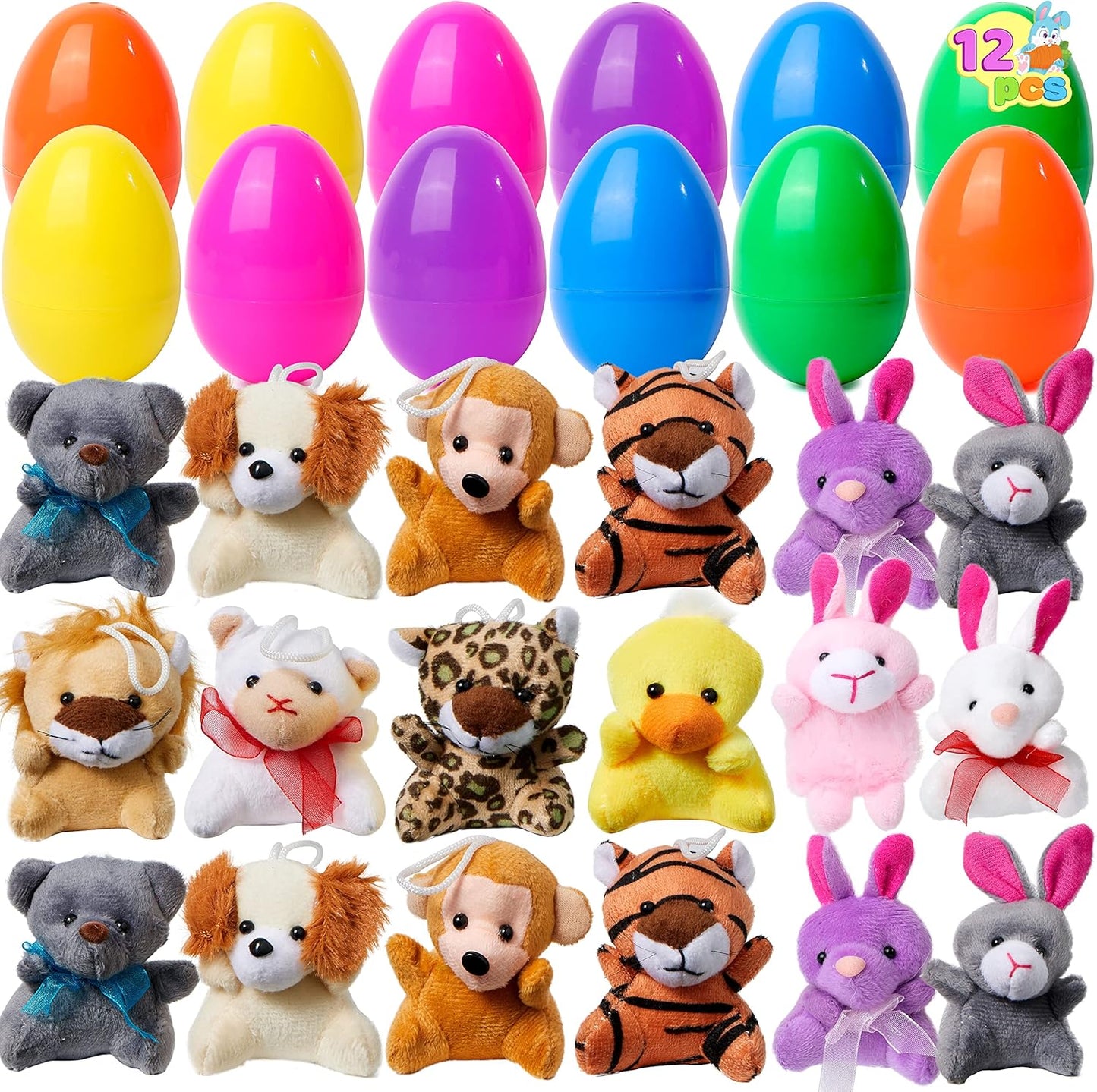 12 Pcs Prefilled Easter Eggs | Share the Joy: Perfect for Family Easter Hunts.