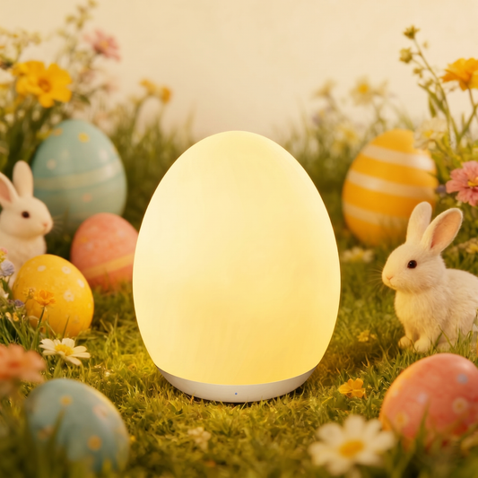 Portable Egg Shape Night Light with 7 RGB Colors | Stepless Dimming & Touch Control